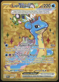 Pokemon Lapras ex Gold Secret Rare SVP Black Star Promos 164 NM DE - Image 1