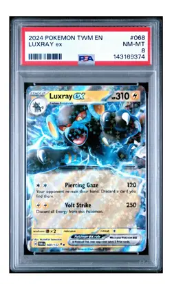 PSA 8 2024 POKEMON TWM EN-TWILIGHT MASQUERADE LUXRAY EX 068 - Image 1