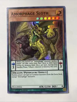 ( AMORPHAGE SLOTH ) - Super Rare - FIGA-EN056 - 1st - NM - Yu-Gi-Oh Fists of the - Image 1