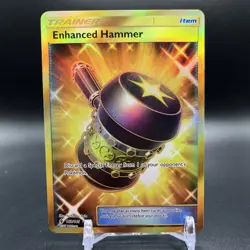 Enhanced Hammer 162/145 Guardians Rising Sun & Moon Gold Pokemon TCG Card NM - Image 1