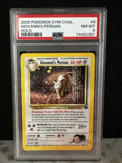 Pokemon TCG Giovanni's Persian 8/132 Gym Challenge Holo Rare Unlimited - Image 2