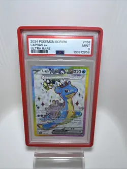 PSA 9 Lapras ex 158/142 Ultra Rare Stellar Crown Pokemon TCG With Bumper - Image 1