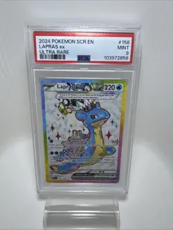 PSA 9 Lapras ex 158/142 Ultra Rare Stellar Crown Pokemon TCG With Bumper - Image 2