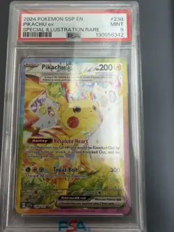 Pokemon TCG Surging Sparks #238 Pikachu ex Special Illustration Rare PSA 9 - Image 1
