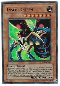 YUGIOH - INSECT QUEEN - RETRO PACK 2 - SUPER RARE - NEAR MINT - RP02-EN088 - Image 1