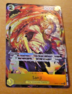 ONE PIECE ENGLISH CARD HOLO GAME FEST CARTE HOLO SANJI OP03-102 ALT EN NM - Image 1