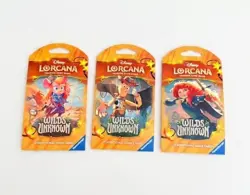 Disney Lorcana: Wilds Unknown Sleeved Booster Pack Art Bundle [Set of 3] - Image 1