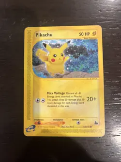 Pikachu 84/144 Skyridge Regular Non Holo Rare Pokemon LP Very Clean Card See Pic - Image 1
