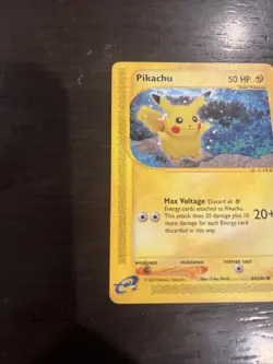 Pikachu 84/144 Skyridge Regular Non Holo Rare Pokemon LP Very Clean Card See Pic - Image 3