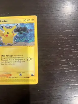 Pikachu 84/144 Skyridge Regular Non Holo Rare Pokemon LP Very Clean Card See Pic - Image 4