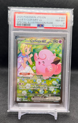 2025 Pokemon JTG EN-Journey Together #184 Lillie's Clefairy ex PSA 8 - Image 1