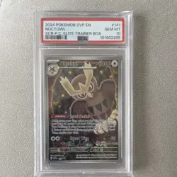 Pokemon 2024 SV Scarlet & Violet Promo Noctowl #141 EN Holo PSA 10 - Image 1