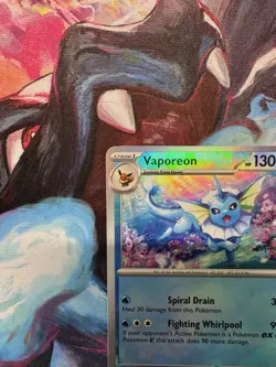 Pokemon Prismatic Evolutions Vaporeon Master Ball Holo 022/131 - Image 3