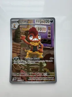 Pokemon TCG Scrafty 139/086 SV White Flare Illustration Rare Holo 120 HP EN - Image 1