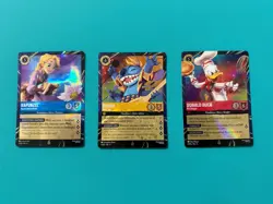 Disney Lorcana Epcot Promo Set NM (Stitch, Rapunzel, Donald Duck) Full Set Of 3 - Image 1