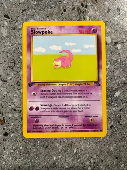 Pokemon TCG Cards 1st Edition Slowpoke 55/62 Fossil EXC-NM - Image 1