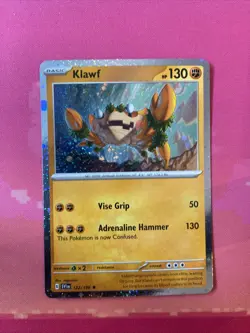 Pokemon Card Klawf Scarlet & Violet Cosmo Holo Rare 122/198 Near Mint - Image 1