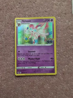 Sylveon 35/78 Pokemon Go Set Holo Rare Pokemon Card TCG 2022 - Image 1