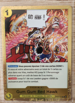 Carte One Piece Gum Gum Red Hawk OP11-114 FR - Card game Holo - Image 1