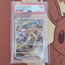 The Pokemon Company Pokemon TCG 2023 Mewtwo VSTAR GG44/GG70 Full Art Holo PSA 9 - Image 1