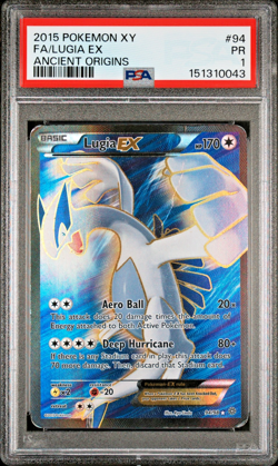 PSA 1 2015 Pokemon XY Ancient Origins Full Art Lugia EX 94/98 Holo Foil Rare - Image 1