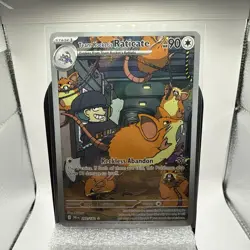 Team Rocket's Raticate 202/182 Illustration Rare Destined Rivals Pokemon NM - Image 1
