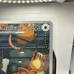 Team Rocket's Raticate 202/182 Illustration Rare Destined Rivals Pokemon NM - Image 3