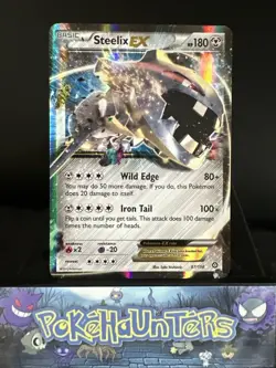 Pokemon Card Steelix EX 67/114 XY Steam Siege Holo Ultra Rare L/P - Image 1