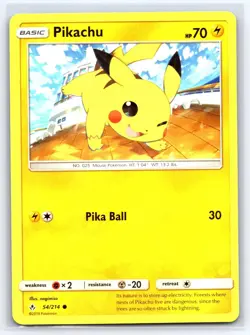 Pikachu 54/214 Common Unbroken Bonds Pokemon Lightly Played - Image 1