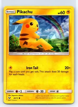 Pikachu (Cracked Ice Holo) 28/073 Holo Common Deck Exclusives Pokemon Holo LP - Image 1