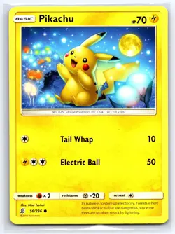 Pikachu 56/236 Common Unified Minds Pokemon Near Mint - Image 1
