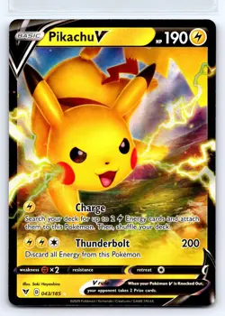 Pikachu V 043/185 Holo V Rare Vivid Voltage Pokemon Holo Lightly Played - Image 1