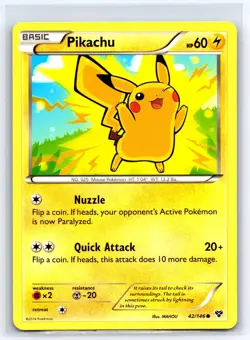 Pikachu 42/146 Common XY Pokemon Lightly Played - Image 1