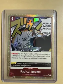 Radical Beam!! OP01-029 PRB01 Foil Alternative Art * One Piece Event Card - Image 1