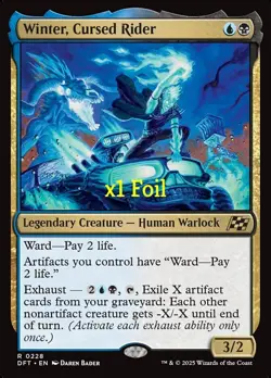 MTG Foil Aetherdrift DFT Winter, Cursed Rider MINT - Image 1