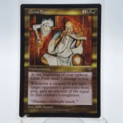 GRIM FEAST 1996 "MIRAGE" magic: the gathering VINTAGE UNPLAYED MINT RARE - Image 1