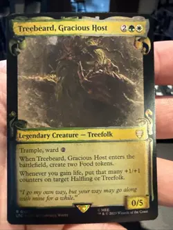 Treebeard, Gracious Host (Showcase Scrolls Foil) Lord of the Rings 483 NM - Image 1