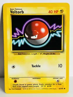 POKEMON VOLTORB 67/102 BASE SET - Image 1