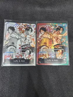 ST30-001 Luffy & Ace leader Alt Art (Parallel) One Piece & Leader card - Image 1