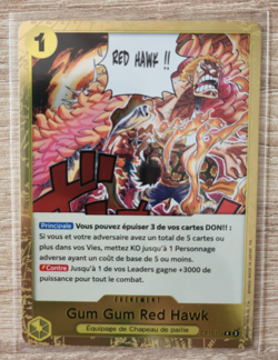 Carte One Piece Gum Gum Red Hawk OP11-114 FR - Card game Holo - Image 1