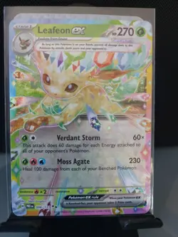 Pokemon Card Prismatic Evolutions Leafeon EX 006/131 NM - Image 1