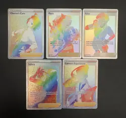 Pokemon TCG Rainbow Holo Full Art Trainer Supporter Lot of 5 NM - Image 1