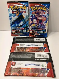 (4) Pokemon 2021 Sword & Shield Battle Styles Booster Packs - Full Art Set - Image 2