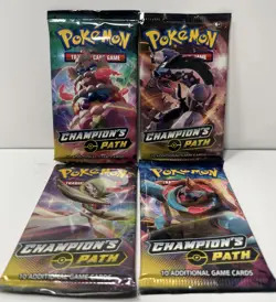 (4) Pokemon Champion's Path Booster Packs - Full Art Set - New Sealed - Image 1