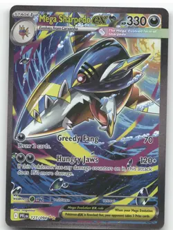 2025 Mega Evolution Phantasmal Flames Mega Sharpedo ex Secret Rare #127/094 - Image 1