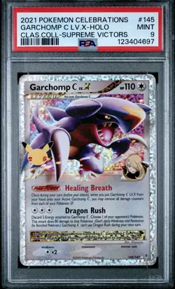 2021 POKEMON CELEBRATIONS CLASSIC COLL #145 GARCHOMP C LV.X-HOLO PSA 9 - Image 1