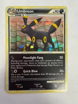 Pokemon TCG Umbreon 10/90 Cracked Ice Holo Rare Undaunted - Image 1