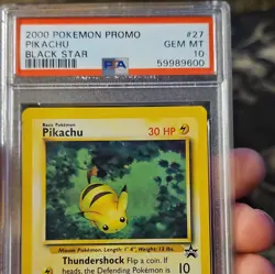Wizards of the Coast 2000 Pikachu Wotc Promo Black Star #27/53 PSA 10 - Image 1