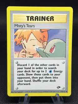 Misty's Tears 118/132 Uncommon Gym Challenge NM Pokemon TCG Unlimited 2000 - Image 1