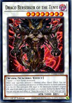 Draco Berserker Of The Tenyi VASM-EN026 Yu-Gi-Oh! Light Play 1st Edition - Image 1